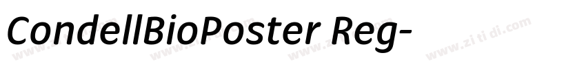 CondellBioPoster Reg字体转换